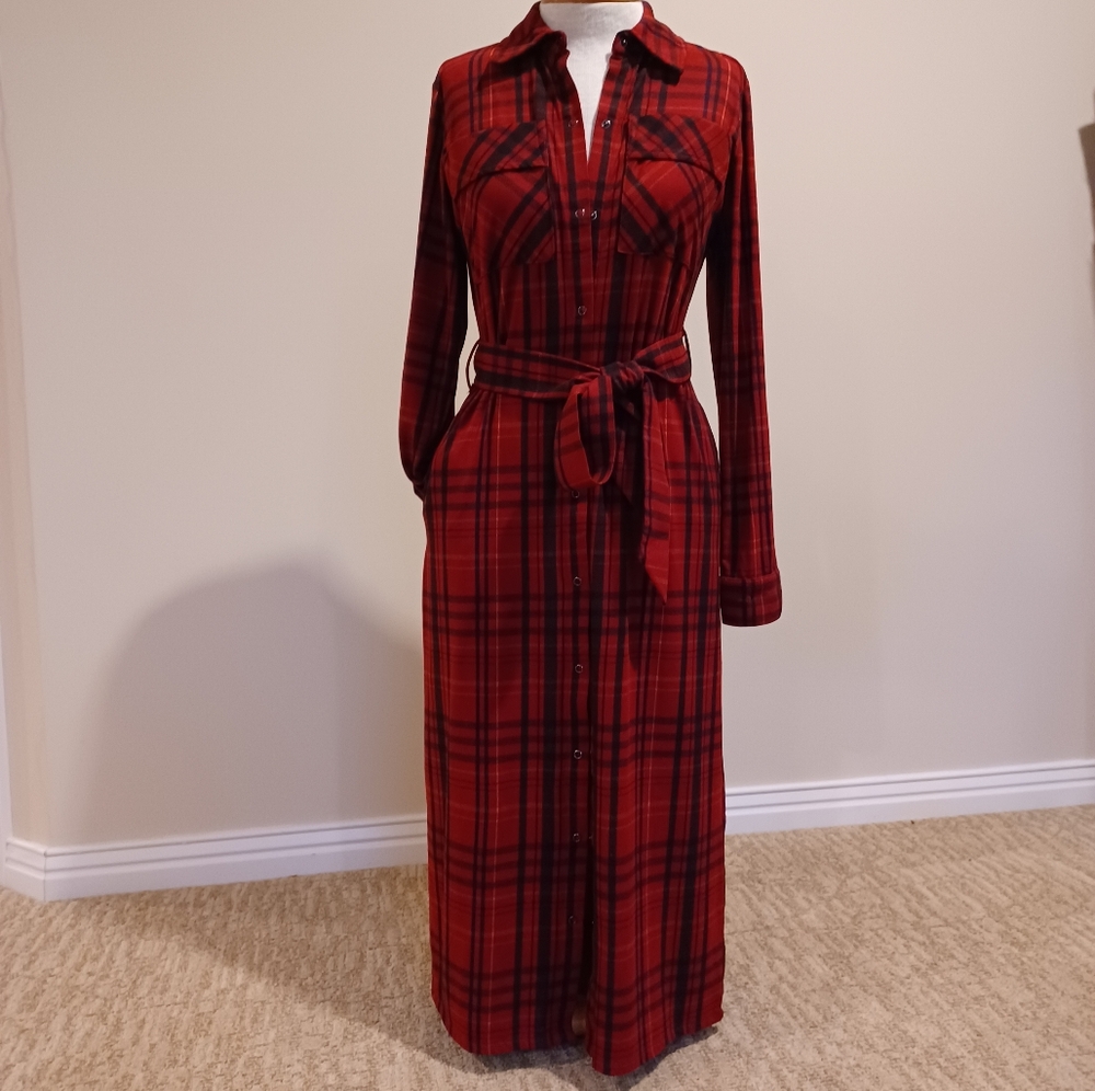 Burgundy Plaid Garment